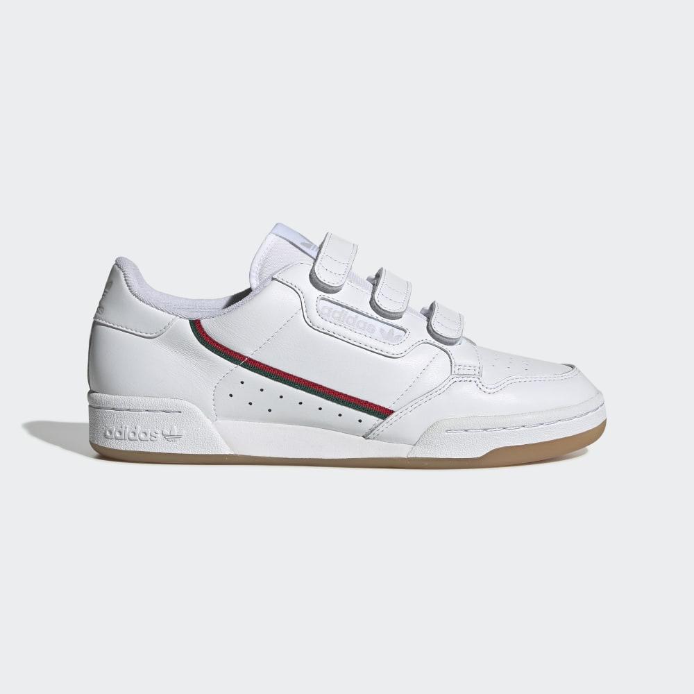 Adidas Women's Continental 80 Originals Shoes White/Green/Deep Red Ireland EE5359